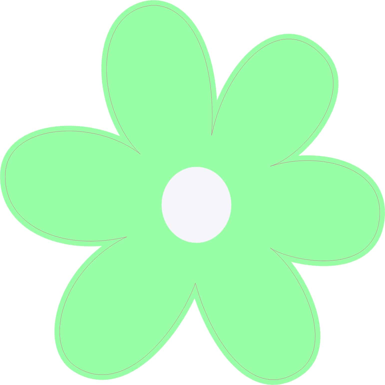 StickerTalk Green Flower Sticker, 5 inches by 5 inches