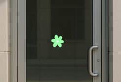 StickerTalk Green Flower Sticker, 5 inches by 5 inches