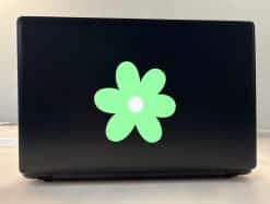 StickerTalk Green Flower Sticker, 5 inches by 5 inches