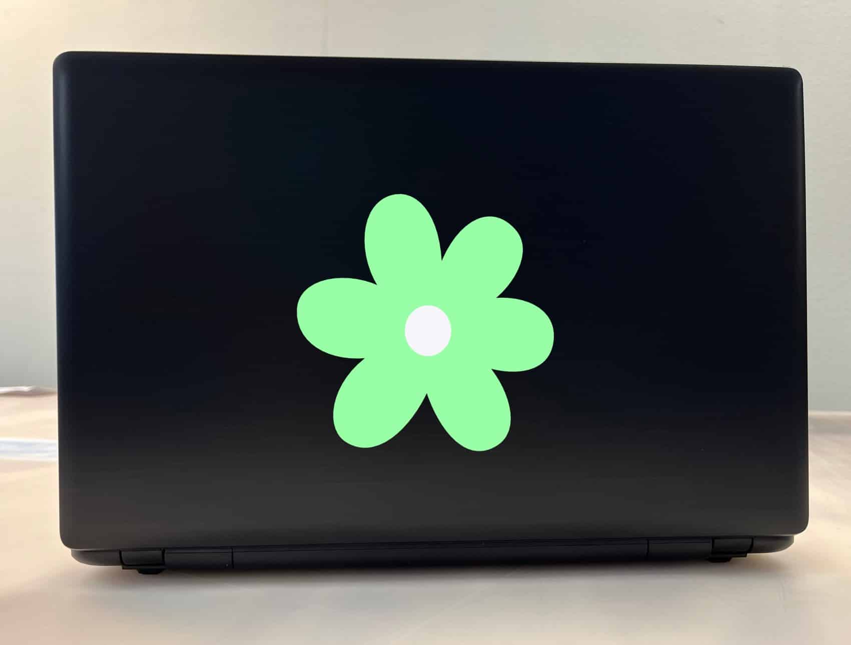 StickerTalk Green Flower Sticker, 5 inches by 5 inches