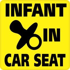 StickerTalk Infant in Car Seat Magnet, 5 inches by 5 inches