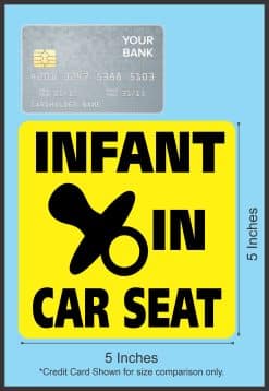 StickerTalk Infant in Car Seat Sticker, 5 inches by 5 inches