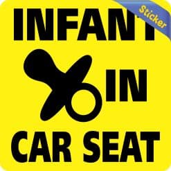 StickerTalk Infant in Car Seat Sticker, 5 inches by 5 inches