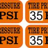 StickerTalk Tire Pressure 35 PSI Sticker, 2 inches by 1 inches