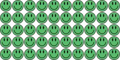 StickerTalk Green Smiling Face Stickers, 0.5 inches by 0.5 inches