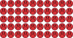 StickerTalk Sad Face Stickers, 0.5 inches by 0.5 inches