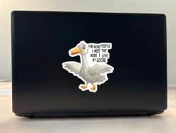 StickerTalk More I Love My Goose Sticker, 5 inches by 5 inches
