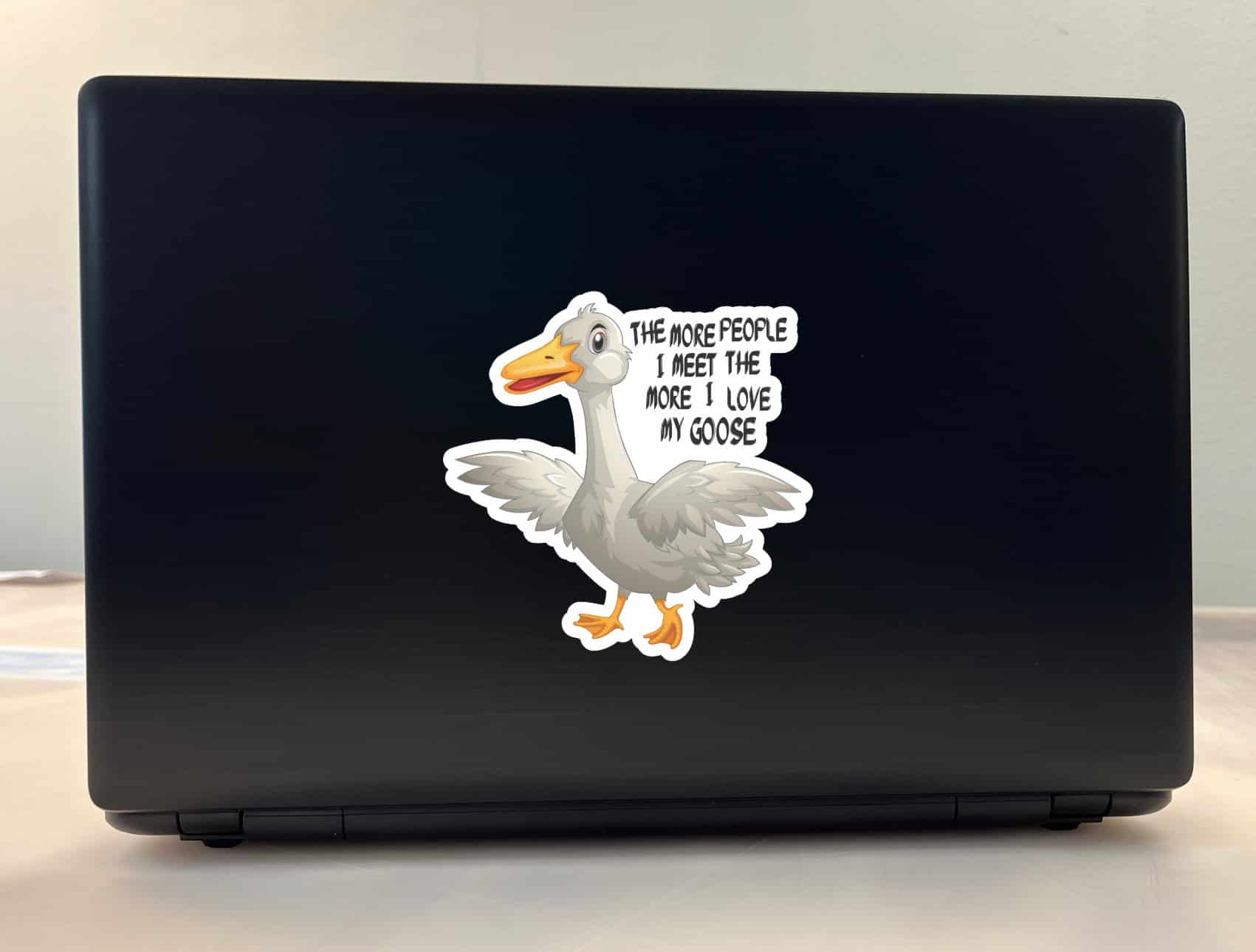 StickerTalk More I Love My Goose Sticker, 5 inches by 5 inches