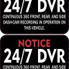 StickerTalk 24/7 DVR Dash-Cam Notice Sticker, 3.5 inches by 2.5 inches